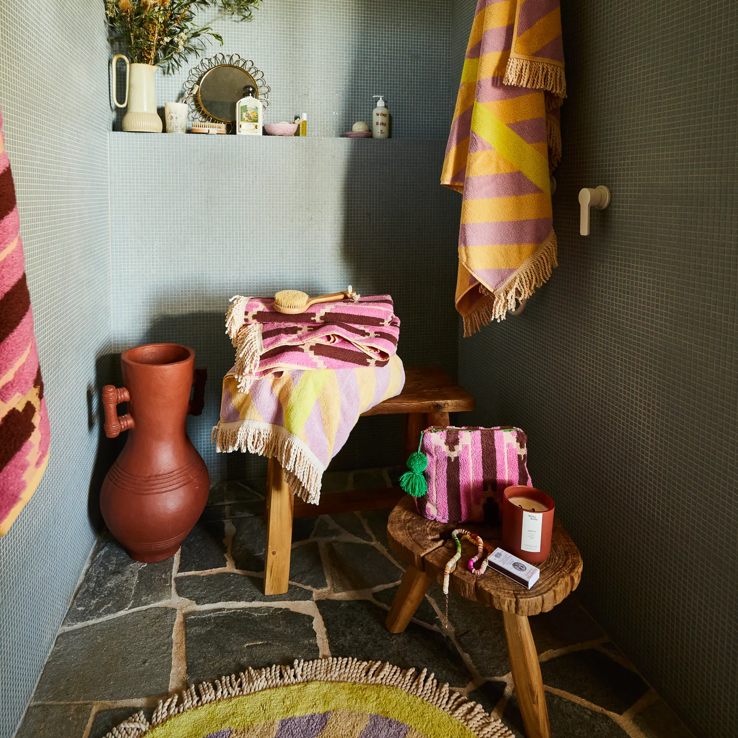 Nisha Terry Pouch - Rosewater - Image 4