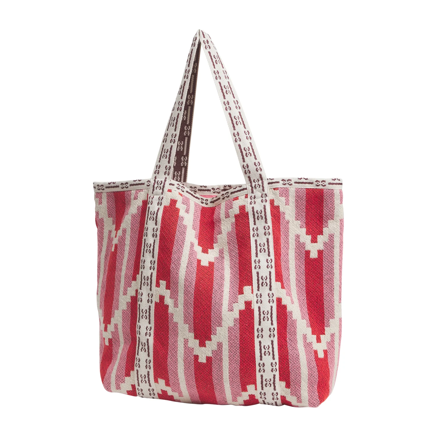 Nisha Woven Tote Bag - Chilli - Image 3