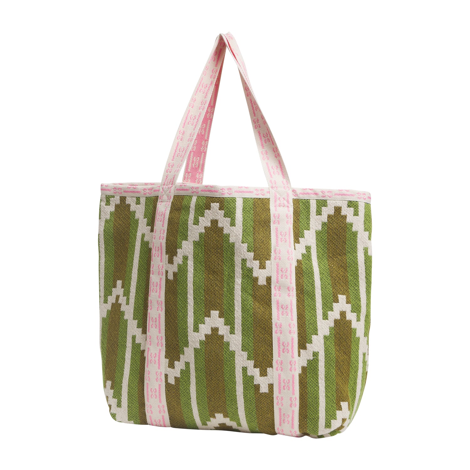 Nisha Woven Tote Bag - Palm - Image 3
