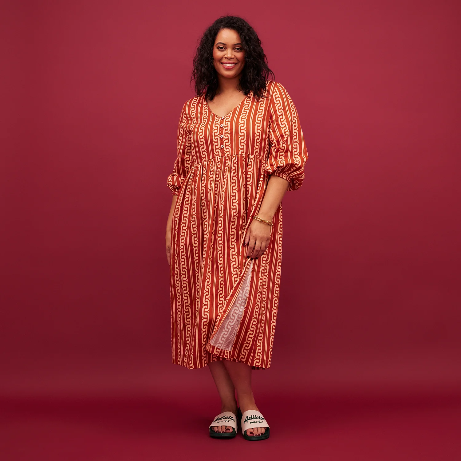 Fidel 3/4 Sleeve Maxi Dress - Image 4