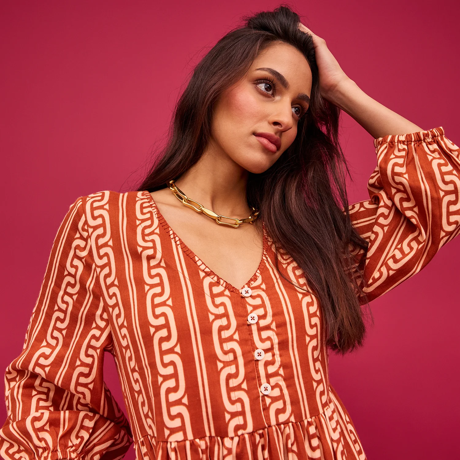 Fidel 3/4 Sleeve Maxi Dress - Image 5