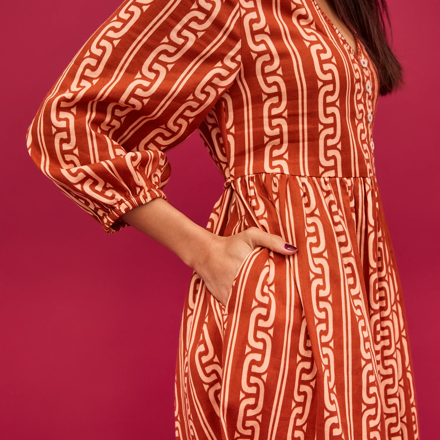 Fidel 3/4 Sleeve Maxi Dress - Image 6