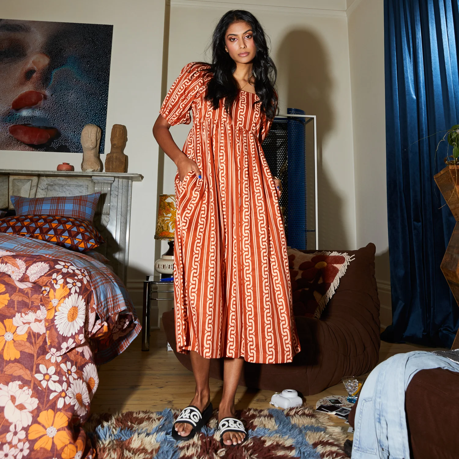 Fidel Puff Sleeve Maxi Dress - Image 8