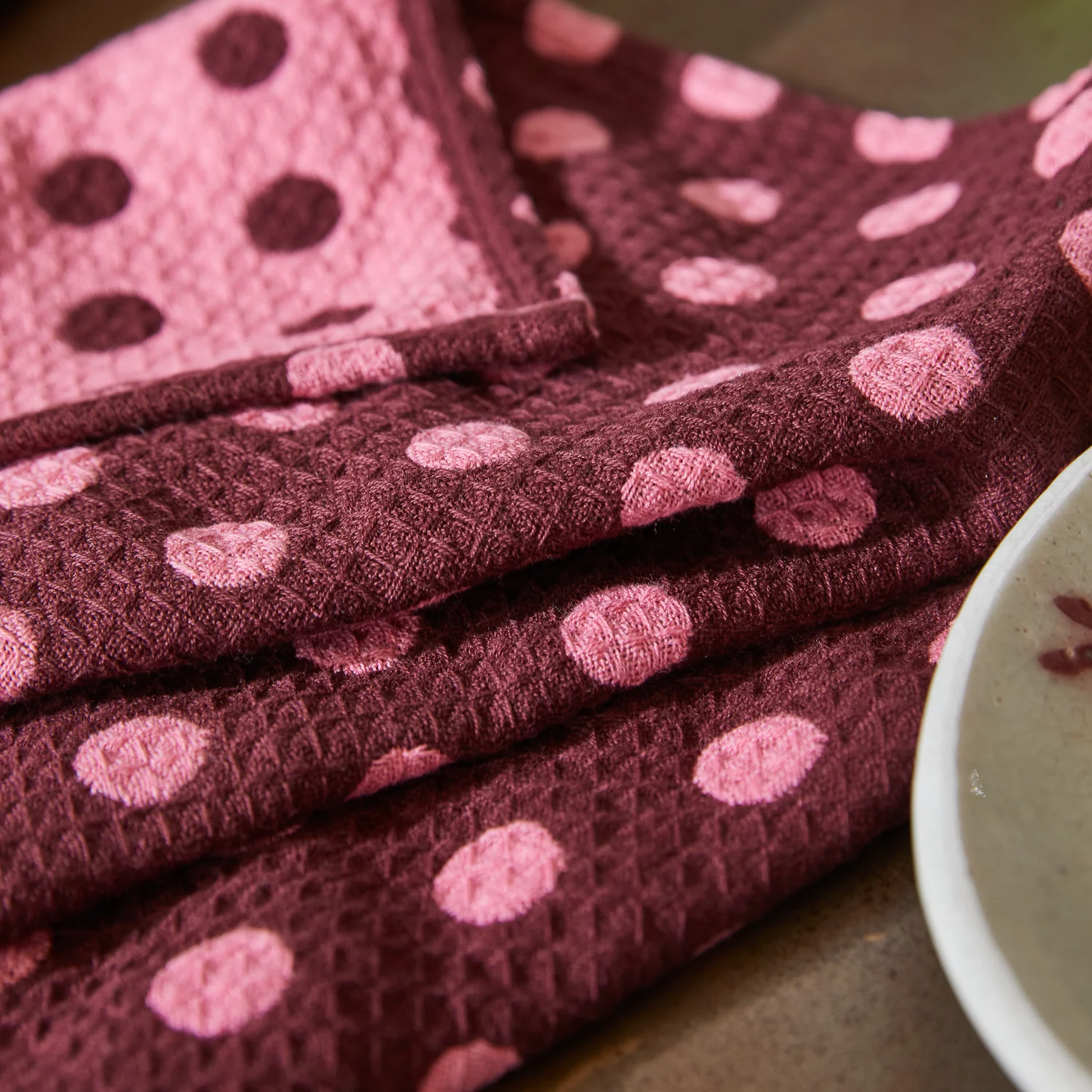 Paige Tea Towel - Rosewood - Image 4