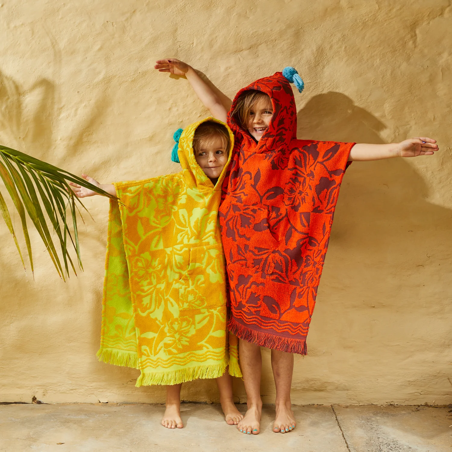 Rosalia Kids Poncho - Flame - Image 3