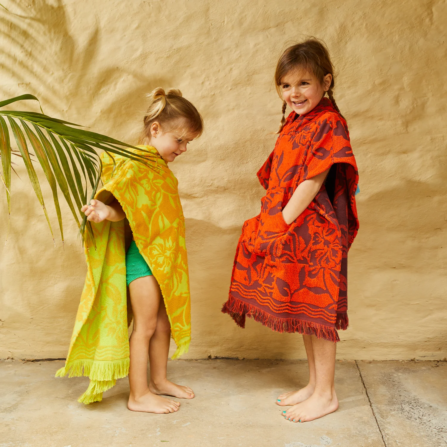 Rosalia Kids Poncho - Flame - Image 5