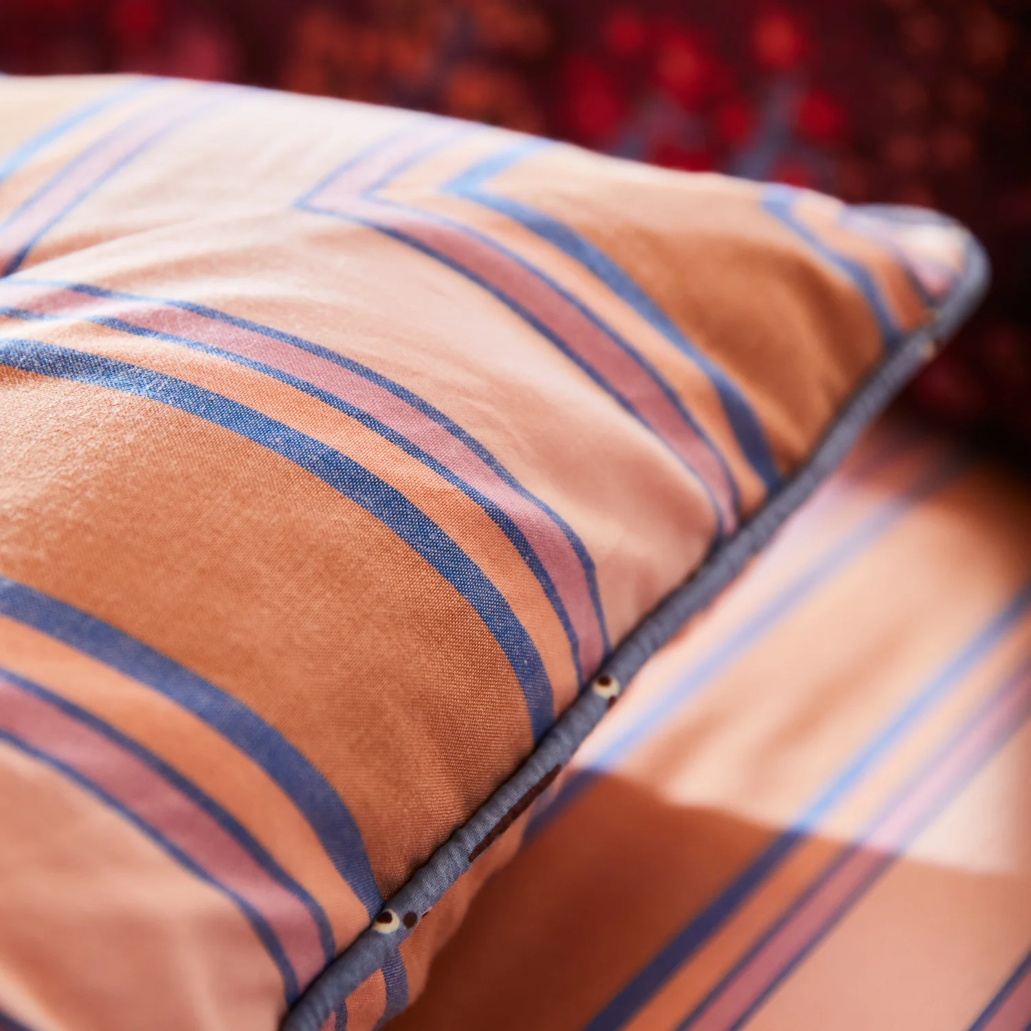 Samode Stripe Cushion - Cinnamon - Image 4