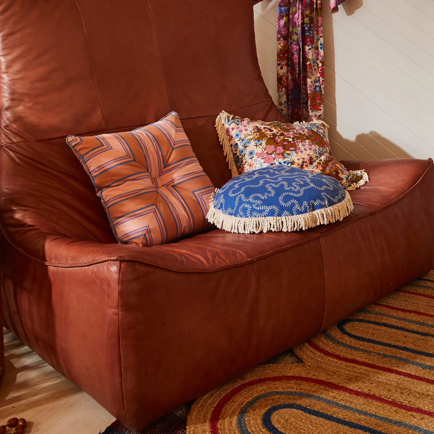 Samode Stripe Cushion - Cinnamon - Image 9