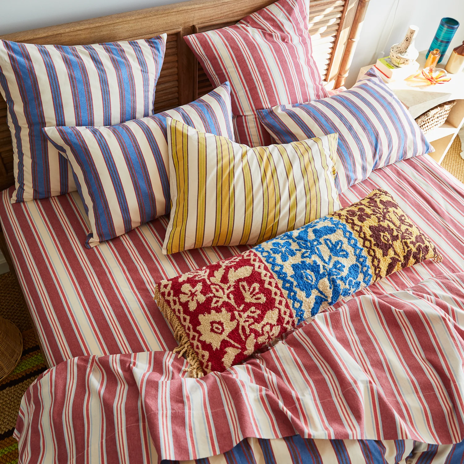 Selene Cotton Sheets - Crimson - Image 9