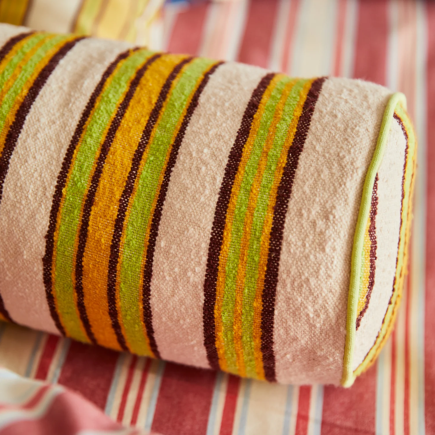 Selene Woven Bolster Cushion - Dune - Image 3