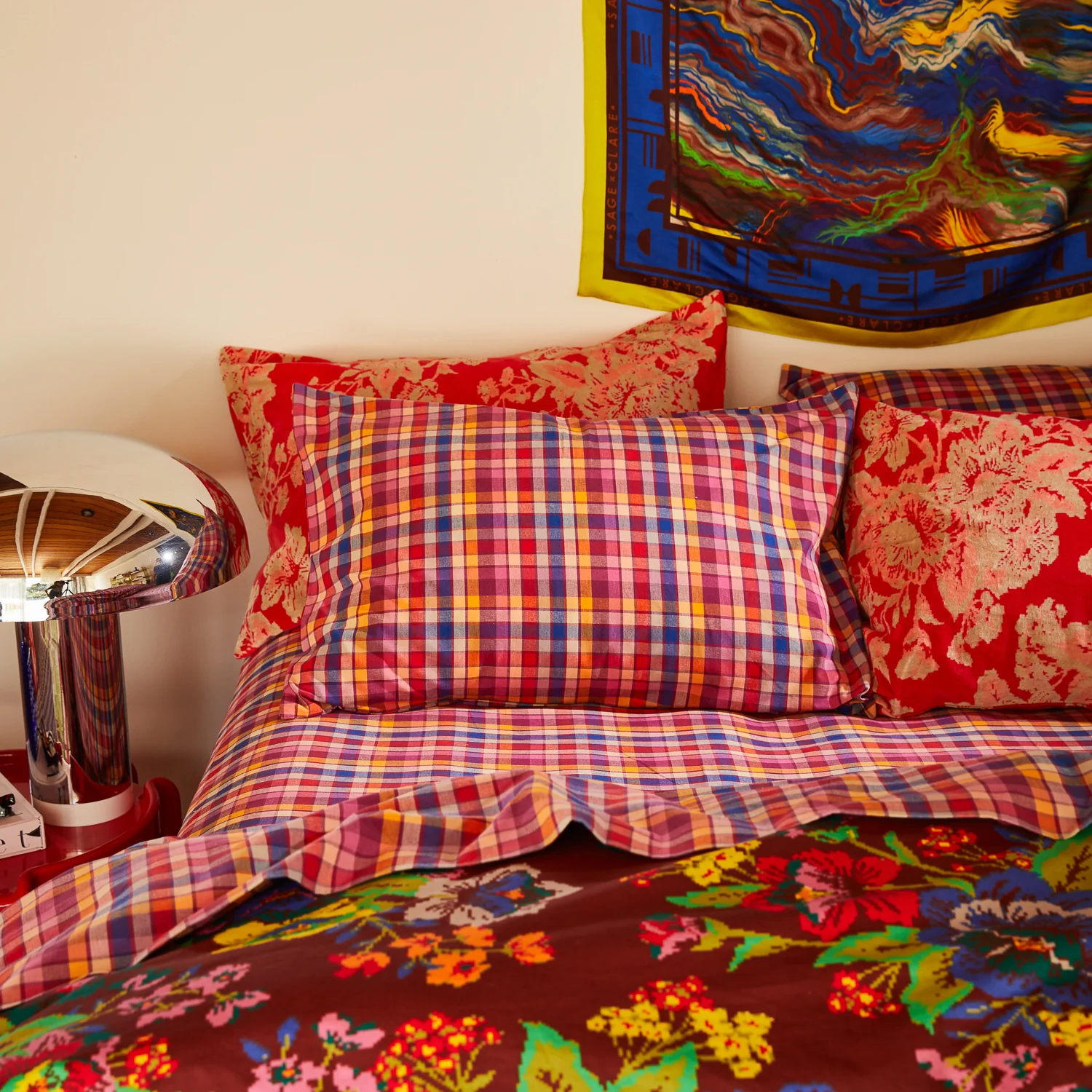 Stela Cotton Pillowcase Set - Pansy - Image 2