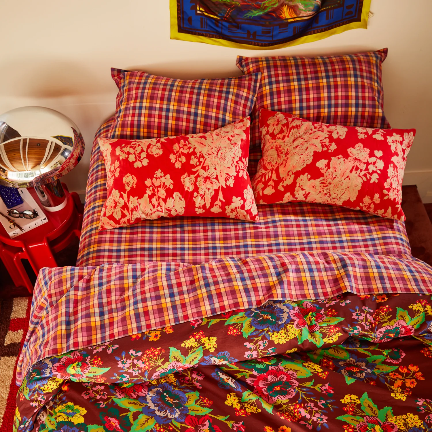 Stela Cotton Pillowcase Set - Pansy - Image 3