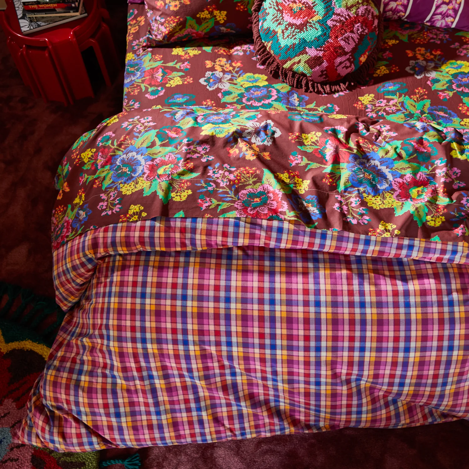 Stela Cotton Quilt Cover - Pansy - Image 3