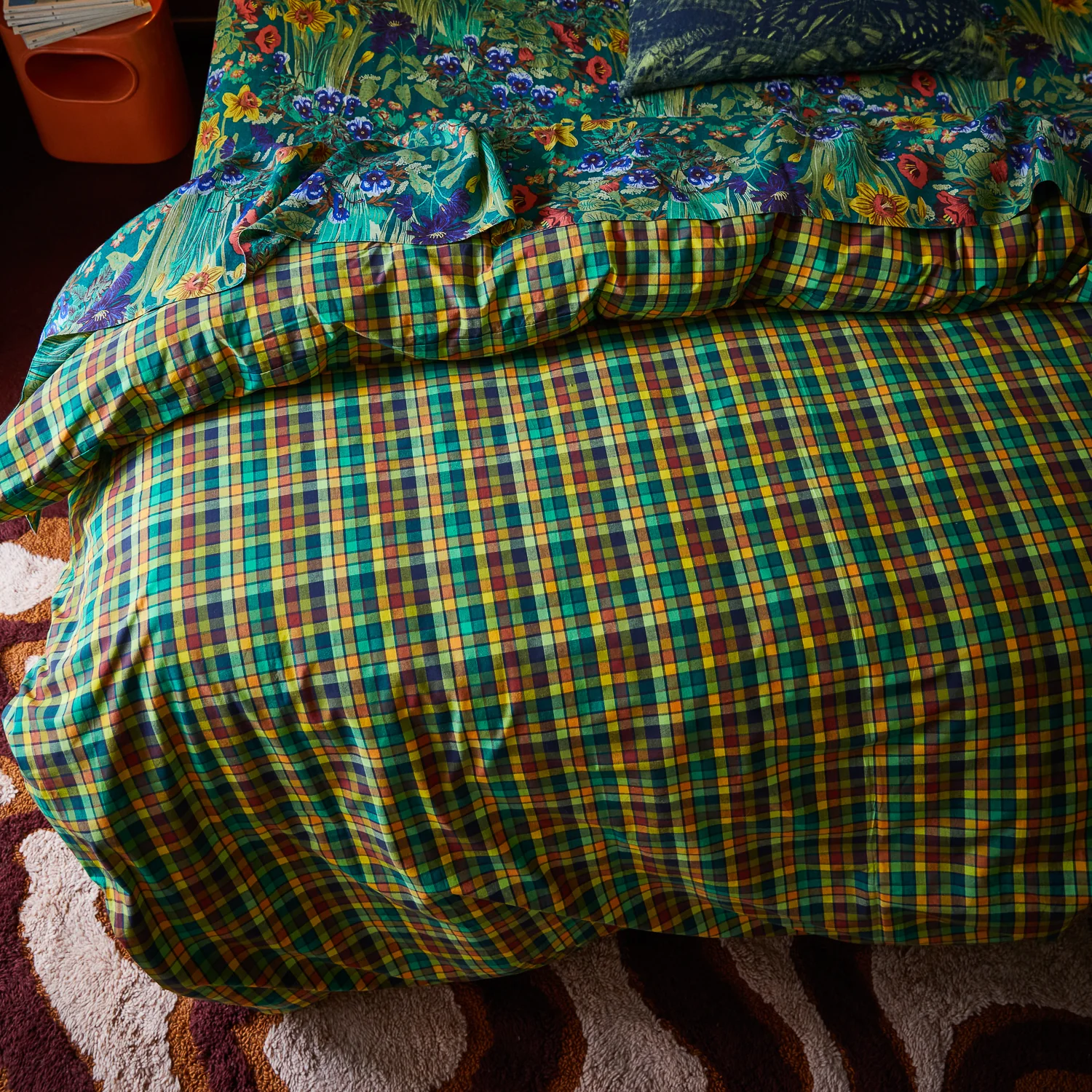 Stela Cotton Quilt Cover - Spring Green - Image 3