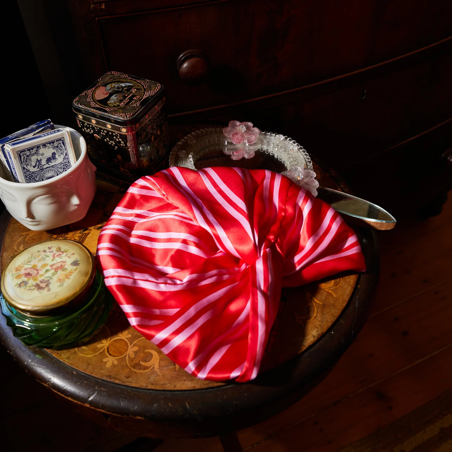 Taylor Silk Hair Turban - Scarlet - Image 3