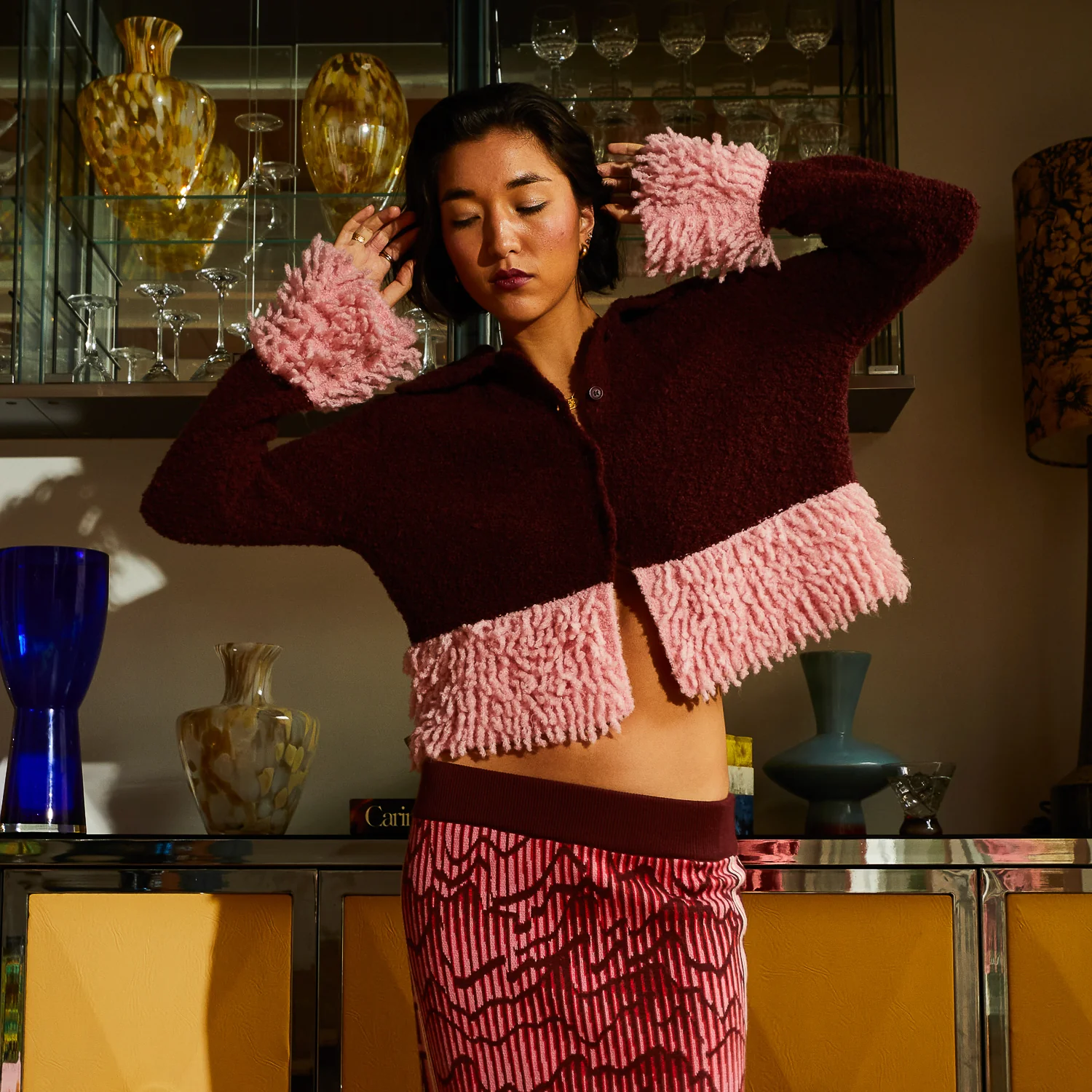 Thalia Cardigan - Rosewood - Image 2