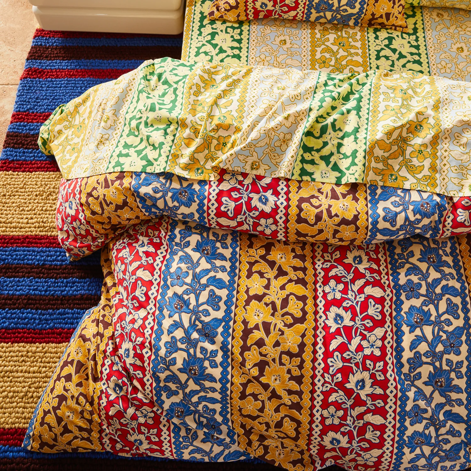 Thea Cotton Quilt Cover - Vermillion - Image 4