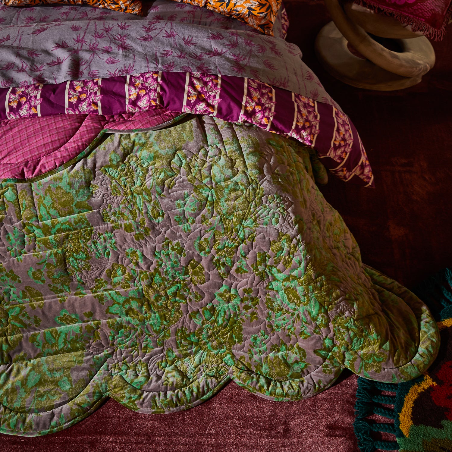 Valeria Scalloped Quilted Bedcover - Image 3