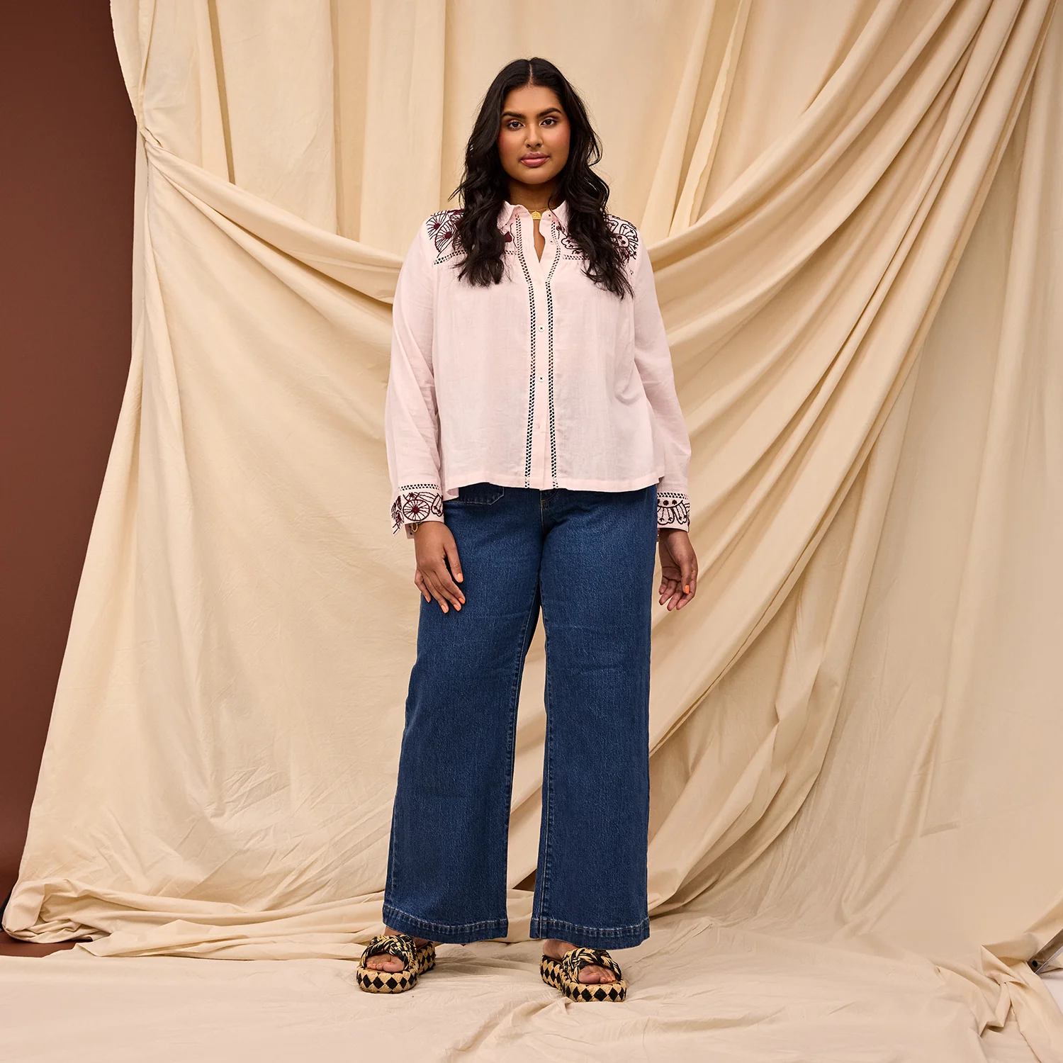 Vivianna Embroidered Shirt - Pink Salt - Image 6