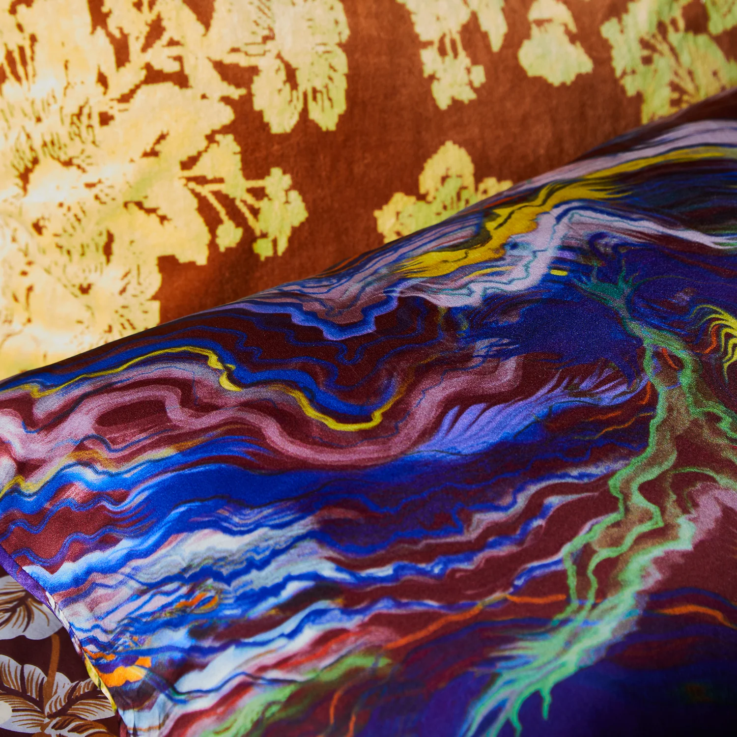 Zoi Silk Pillowcase - Ultramarine - Image 3