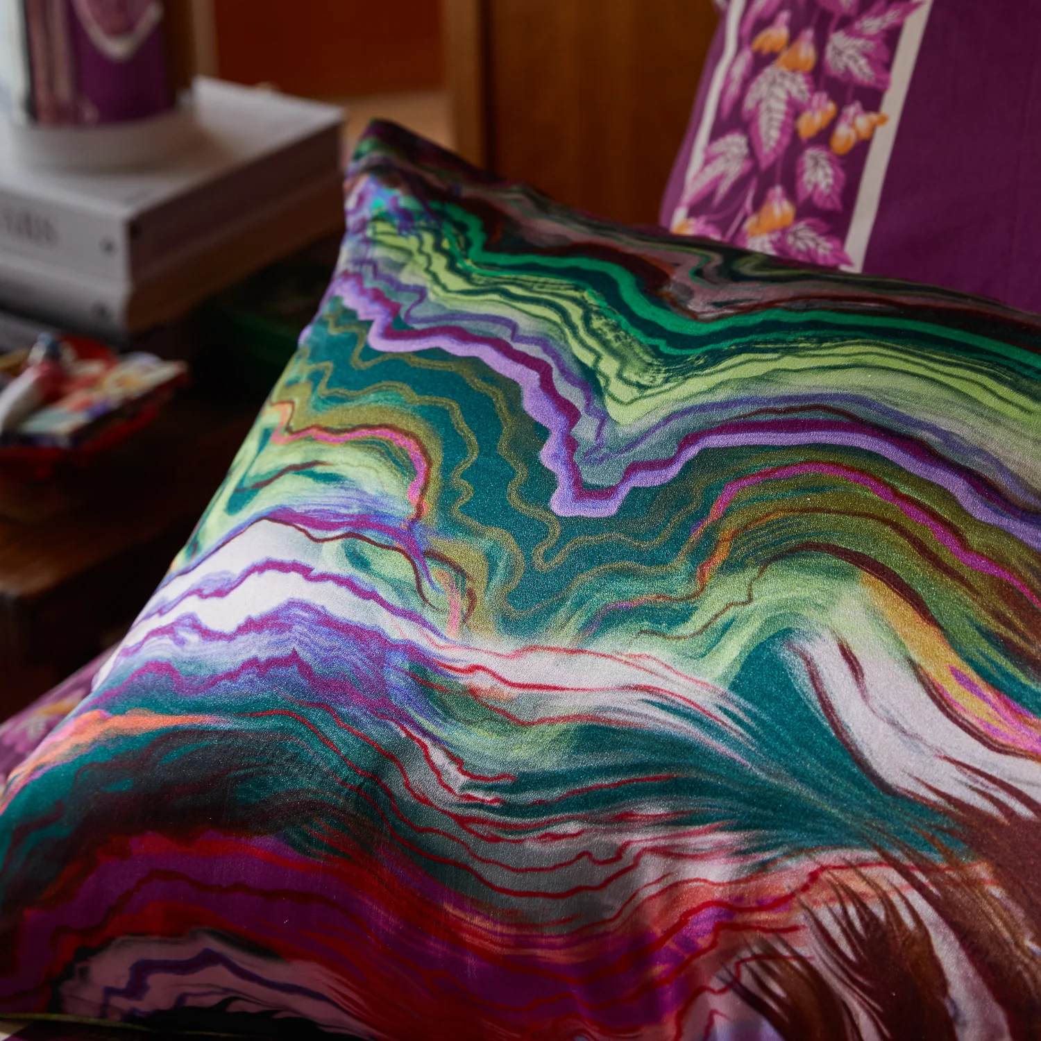 Zoi Silk Pillowcase - Verdant - Image 4